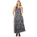 Plus Size Women's Morning to Midnight Maxi Dress (With Pockets) by Catherines in Black Spring Floral (Size 5X)