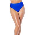 Plus Size Women's High Waist Cheeky Bikini Brief by Swimsuits For All in Royal (Size 10)