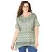 Plus Size Women's Sparkle & Swirl Tunic by Catherines in Grapeleaf Bandana Placement (Size 3X)