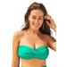 Plus Size Women's Valentine Ruched Bandeau Bikini Top by Swimsuits For All in Bali (Size 24)
