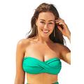 Plus Size Women's Valentine Ruched Bandeau Bikini Top by Swimsuits For All in Bali (Size 20)