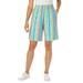 Plus Size Women's Jersey Knit Short by Woman Within in White Multi Watercolor Stripe (Size 3X)