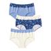 Plus Size Women's Cotton 3-Pack Color Block Full-Cut Brief by Comfort Choice in Evening Blue Assorted (Size 8) Underwear