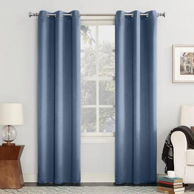 Wide Width Sun Zero™ Blackout Greenwich Grommet Panel by BrylaneHome in Denim (Size 40