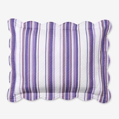 Florence Sham by BrylaneHome in Lilac Stripe (Size...