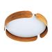 AllModern Narjis 1 - Light 13.75" Simple Drum LED Flush Mount Acrylic in Brown | 3 H x 13.75 W x 13.75 D in | Wayfair