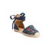 Wide Width Women's The Shayla Flat Espadrille by Comfortview in Embroidery (Size 9 1/2 W)