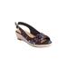 Women's The Zanea Espadrille by Comfortview in Black Floral (Size 12 M)