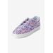 Wide Width Women's The Bungee Slip On Sneaker by Comfortview in Purple Floral (Size 7 1/2 W)