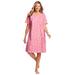 Plus Size Women's Print Sleepshirt by Dreams & Co. in Pink Hearts (Size M/L) Nightgown