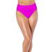 Plus Size Women's High Waist Cheeky Bikini Brief by Swimsuits For All in Very Fuchsia (Size 14)