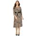 Plus Size Women's Strawbridge Fit & Flare Dress by Catherines in Classic Animal Neutral (Size 1X)