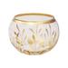 Bungalow Rose 2.75" Glass Tabletop Votive Holder Glass in Yellow | 2.75 H x 3.5 W x 3.5 D in | Wayfair 4D32D0E9E6A145FBA835FEDFC83B73D3