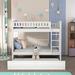 Full over Full Standard Bunk Bed w/ Trundle by Harriet Bee Wood in White | 65.5 H x 58.4 W x 79.1 D in | Wayfair 73FB2A4E7F184DA28E30D18DE8EFA5DD