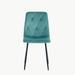 George Oliver Genesa Tufted Velvet Side Chair Upholstered/Velvet in Blue | 34.65 H x 15.75 W x 17.72 D in | Wayfair