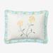 Margaret Embroidered Shams by BrylaneHome in Light Blue Yellow (Size KING)