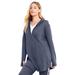Plus Size Women's Zip-Up French Terry Hoodie by June+Vie in Blue Haze (Size 18/20)