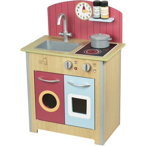 „Spielküche TEAMSON™ KIDS „“Holzspielzeug, Little Chef Porto Classic““ Spielküchen beige (natur, rot) Kinder Kinderküchen Zubehör“