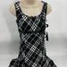 Burberry Dresses | Burberry Black Plaid Dress With Black Ribbon | Color: Black/Gray | Size: S