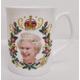 HM Queen Elizabeth II Platinum Jubilee Mug Fine Bone China Topaz Commemorative Collectors Cup