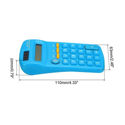 Small Pocket Calculator 8 Digit Display Office Handheld Calculator Blue - Light Blue