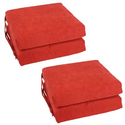 16-inch Square Indoor Microsuede Chair Cushions (Set of 2 or 4) - 16 x 16