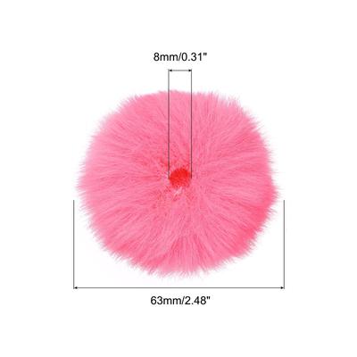 Furry Microphone Windscreen 7mmx 60mm Mic Cover Windshield Rose Red 2 Pack - Rose Red