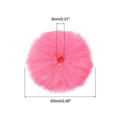 Furry Microphone Windscreen 7mmx 60mm Mic Cover Windshield Rose Red 2 Pack - Rose Red