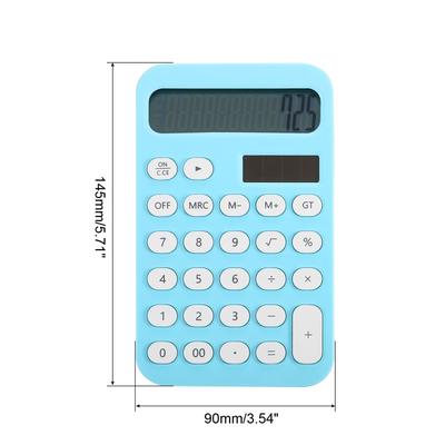 Portable Office Calculator 12 Digit Display Electronic Calculator, Blue