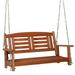 iTopRoad 2 Person Wooden Porch Swing with Chain - Reddish Brown Home Garden