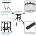 Sales Promotion! 31 inch Patio Table Outdoor Table Outdoor Dining Table Patio Dining Table Wrought Iron Weather Resistant Patio Furniture for Patio Outdoor Pool Balcony (Round)