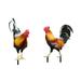 BOOMTB 2 Pcs Lifelike Rooster Chicken Lawn Stakes Yard Art Garden Decorative Stake for Garden Floor Lawn Outdoor Decoration