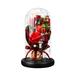 JDEFEG Bouquet Holder for Artificial Flowers Day Decoration Rose Valentine s Gift Light Model Bouquet Glass Soap Imitation Two Cover Ornament Led Home Decor Fall Indoor Decorations Red
