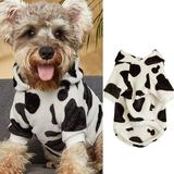 Dog Cow Costume - Adorable Halloween Dog Costumes Cow Style Hoodie Soft and Comfortable Jumpsuits for Small Dog