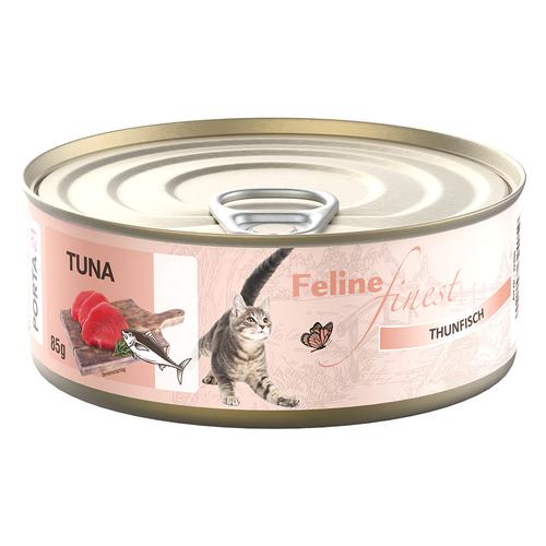 Sparpaket: 24x85g Feline Finest Thunfisch Katzenfutter nass