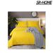 SR-HOME 3 Pieces Queen Duvet Cover Set, Seersucker Textured Stripe Microfiber in Yellow | Wayfair SR-HOMEaf649ef