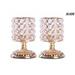 SR-HOME Crystal Candle Holders Set, Cylinder Tealight Candle Holders, Decorative Candlestick Holders For Dining Table, Home Decor Brass | Wayfair