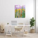 Stupell Industries Modern Desert Scenery Cactus Plants by Laura Marr - Wrapped Canvas Painting in Green/Indigo/Yellow | Wayfair aq-403_cn_30x40