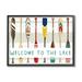 Stupell Industries Lake House Welcome Boat Paddles Framed Giclee Texturized Wall Art By Elizabeth Tyndall_aq-506 in Blue/Brown/Green | Wayfair