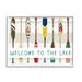 Stupell Industries Lake House Welcome Boat Paddles Framed Giclee Texturized Wall Art By Elizabeth Tyndall_aq-506 in Blue/Brown/Green | Wayfair