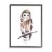 Stupell Industries Elegant Owl Perched Watercolor Detail Framed Giclee Texturized Wall Art By Annie Warren_aq-382 in Brown/Gray | Wayfair