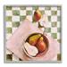 Stupell Industries Traditional Pears Checkered Still Life Giclee Texturized Wall Art By Hayley Michelle in Brown/Orange/Pink | Wayfair