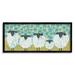 Stupell Industries Sheep Family Blue Daisy Pattern Giclee Texturized Wall Art By Michele Norman Wood in Brown/Green | 10 H x 24 W x 1.5 D in | Wayfair