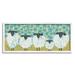Stupell Industries Sheep Family Blue Daisy Pattern Giclee Texturized Wall Art By Michele Norman Wood in Brown/Green | 13 H x 30 W x 1.5 D in | Wayfair
