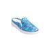Women's The Camellia Slip On Sneaker Mule by Comfortview in Pretty Turquoise Paisley (Size 7 1/2 M)