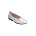 Wide Width Women's The Vivi Flat by Comfortview in Silver (Size 12 W)