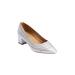 Extra Wide Width Women's The Knightly Pump by Comfortview in Silver (Size 10 1/2 WW)