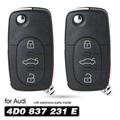 2x Remote Key Fob for Audi Audi A4 A6 TT Quattro RS6 1997-05 4D0 837 231 E