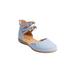 Extra Wide Width Women's The Marlowe Flat by Comfortview in Chambray (Size 8 1/2 WW)