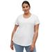 Plus Size Women's Scoop Neck Short Sleeve Tee by ellos in White (Size 14/16)